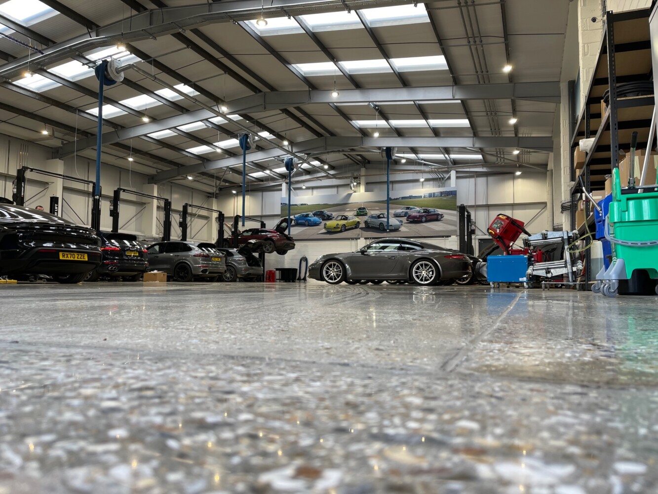 Flooring Refurbishment for Porsche at Cathedral Hill Industrial Estate