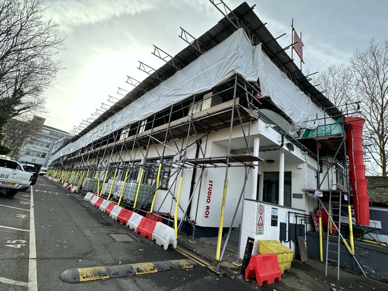 Roof replacement to the art deco Parkhall Business Centre