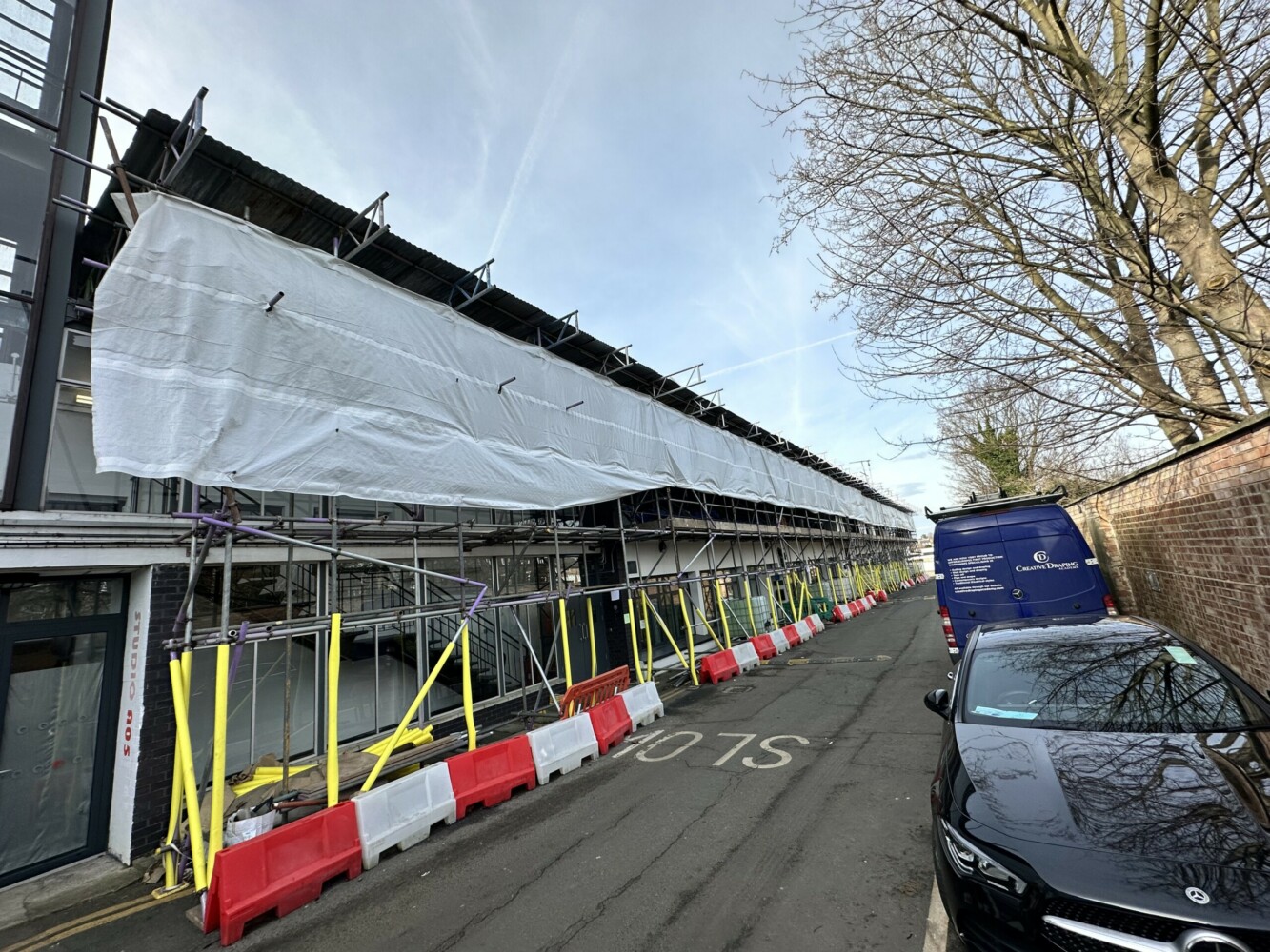 Roof replacement to the art deco Parkhall Business Centre